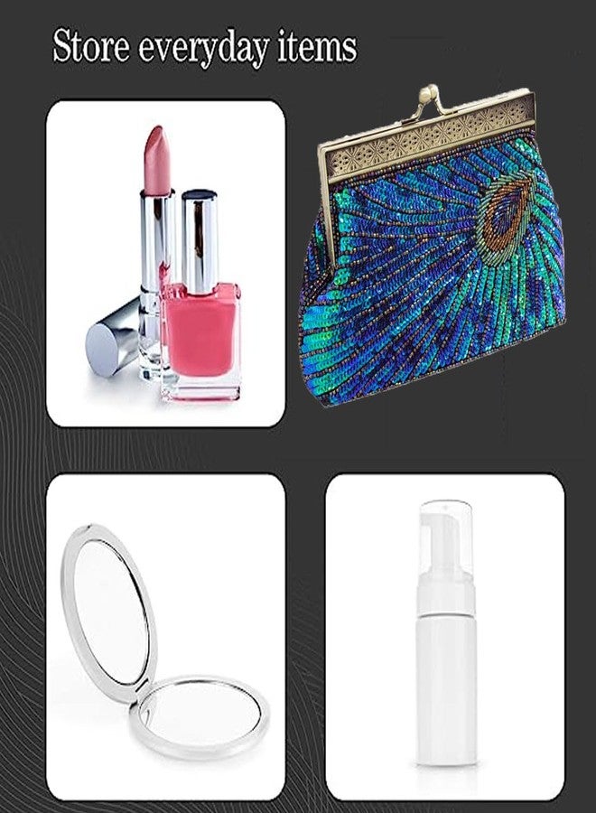 Simcat Women's Sequin Beaded Evening Bag Retro Peacock Clutch Bridal Purse Vintage Sparkly Handbag for Party Wedding Cocktail - Image 5